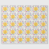 武術アーツカラートキッズボーイモダンハッピーバースデー ラッピングペーパー (フラット)