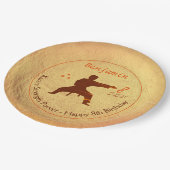 武術アーツカーテパーティー8子供の誕生日 ペーパープレート (アングル)