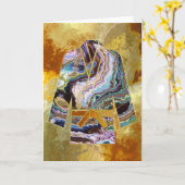 武術アーツグリーティングカード – 空手柔道敬公儀 カード (黄色い花)