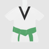 武術アーツグリーンベルトユニフォーム オーナメント (正面)