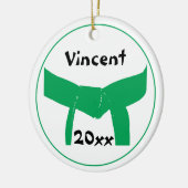 武術アーツグリーンベルトランク セラミックオーナメント (左)