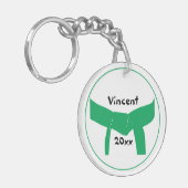 武術アーツグリーンベルト写真 キーホルダー (正面左)