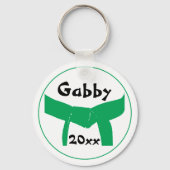 武術アーツグリーンベルト キーホルダー (正面)