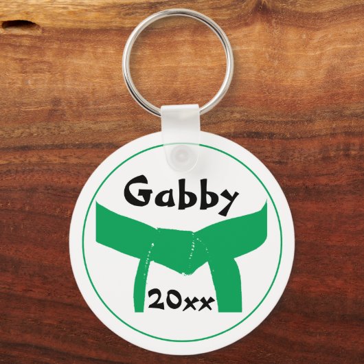 武術アーツグリーンベルト キーホルダー (正面)