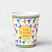 武術アーツケートキッズボーイハッピーバースデーパーティー 紙コップ (正面)