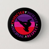 武術アーツコアバリュー – 空手 缶バッジ (正面)