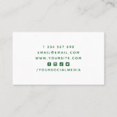 武術アーツコーチボクシングファイティングコンバットスポーツ 名刺 (裏面)