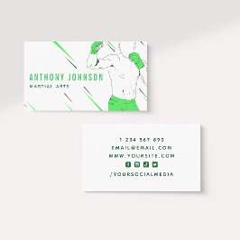 武術アーツコーチボクシングファイティングコンバットスポーツ 名刺