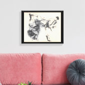 武術アーツサイドキックスケッチスケッチ キャンバスプリント (インサイチュ (リビング))