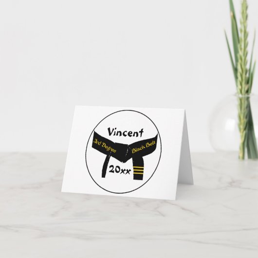 武術アーツサージディグブラックベルト カード (正面)