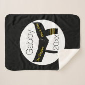 武術アーツサージディグブラックベルト シェルパブランケット (正面(横))