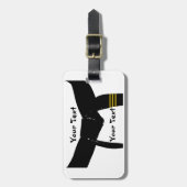 武術アーツサードディグブラックベルトギアバッグラベル ラゲッジタグ (正面縦)