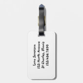 武術アーツサードディグブラックベルトギアバッグラベル ラゲッジタグ (裏面縦)