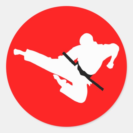 武術アーツシルエット ラウンドシール (正面)