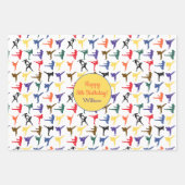 武術アーツジャパン空手おもしろいボーイ子供の誕生日 ラッピングペーパーシート (正面2)