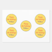 武術アーツジャパン空手おもしろいボーイ子供の誕生日 ラッピングペーパーシート (正面)