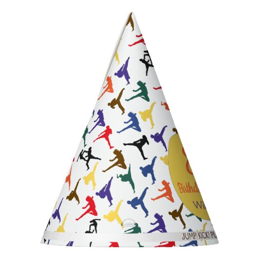 武術アーツジャパン空手ボーイ子供の誕生日紙 パーティーハット (左)