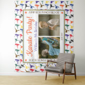 武術アーツジャパン空手子供の誕生日背景 タペストリー (インサイチュ)