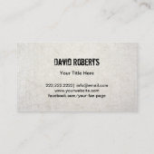 武術アーツスクール空手道場ブラックベルトマスター 名刺 (裏面)