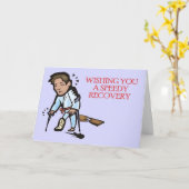 武術アーツスピーディ回復グリーティングカード カード (黄色い花)