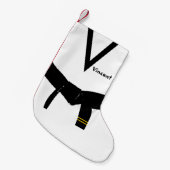 武術アーツセカンドディグブラックベルト スモールクリスマスストッキング (正面 (吊り時))