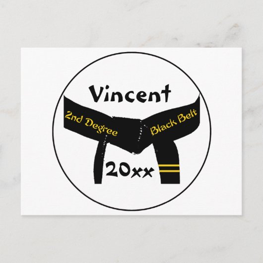 武術アーツセカンドディグブラックベルト ポストカード (正面)