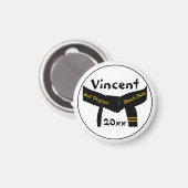 武術アーツセカンドディグブラックベルト マグネット (正面/裏面)