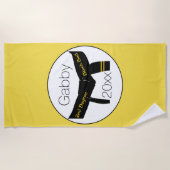 武術アーツセカンドデグリーブラックベルト ビーチタオル (正面)