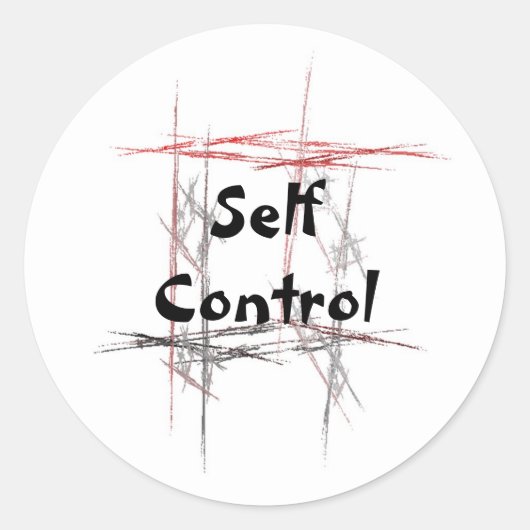 武術アーツセルフコントロールステッカー ラウンドシール (正面)