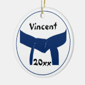 武術アーツダークブルーベルトデイテッド セラミックオーナメント (左)