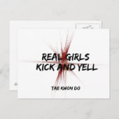 武術アーツテコンドガールズキック&イエロー ポストカード (正面/裏面)