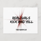 武術アーツテコンドガールズキック&イエロー ポストカード (正面)