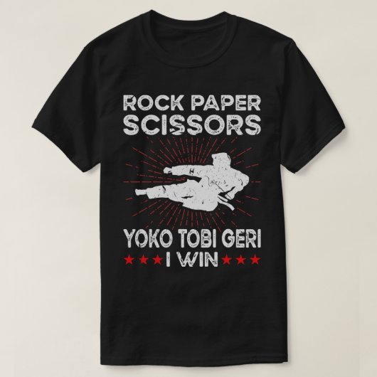 武術アーツトレーニングトビゲリおもしろい空手 Tシャツ (デザイン正面)