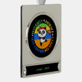 武術アーツバリュー – Boys Karate Mindset シルバープレートバナーオーナメント (右)