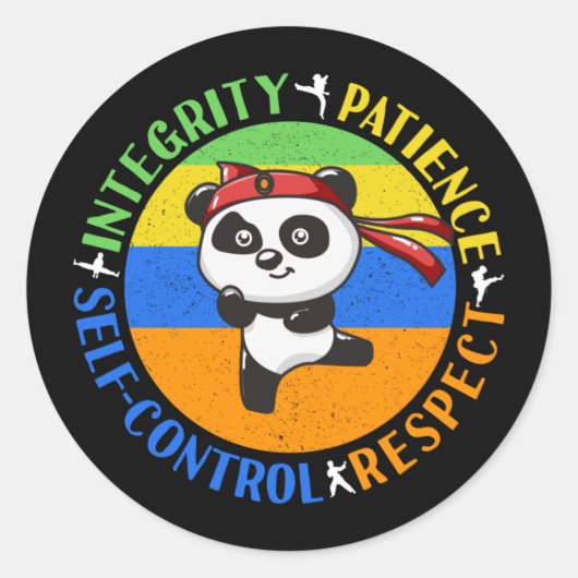 武術アーツバリュー – Boys Karate Mindset ラウンドシール (正面)