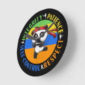 武術アーツバリュー – Boys Karate Mindset ラウンド壁時計 (傾斜)