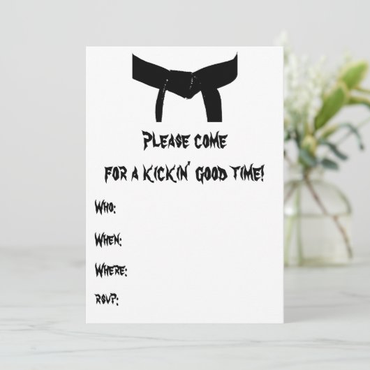 武術アーツバースデーパーティーの招待 招待状 (スタンド正面)