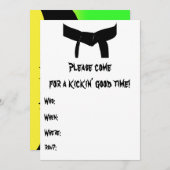 武術アーツバースデーパーティーの招待 招待状 (正面/裏面)