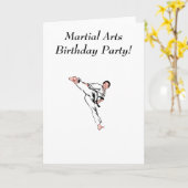 武術アーツバースデーパーティー カード (黄色い花)