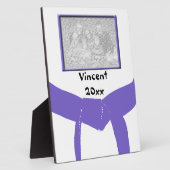 武術アーツパープルベルトフォトキープサケ フォトプラーク (側面)