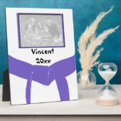 武術アーツパープルベルトフォトキープサケ フォトプラーク (側面)