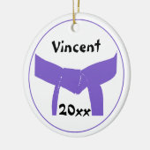 武術アーツパープルベルト セラミックオーナメント (左)