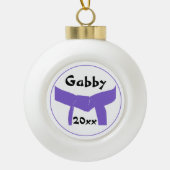 武術アーツパープルベルト セラミックボールオーナメント (正面)