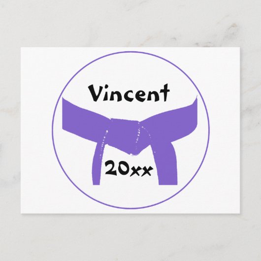 武術アーツパープルベルト ポストカード (正面)