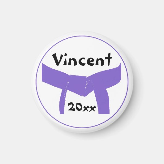 武術アーツパープルベルト マグネット (正面)