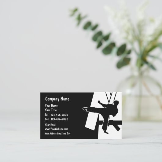 武術アーツビジネスカード 名刺 (スタンド正面)