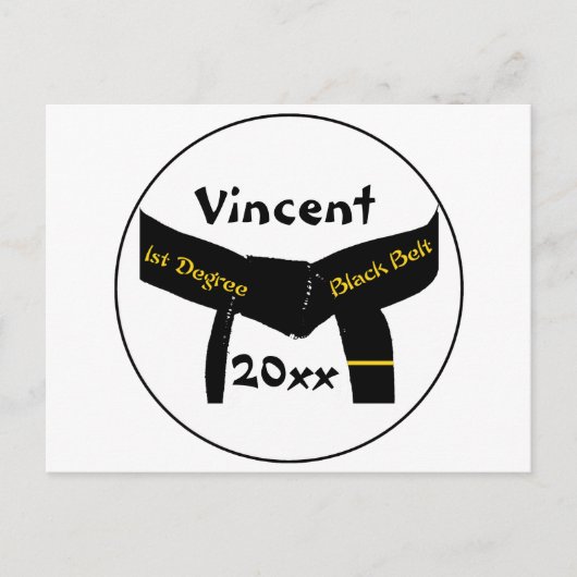 武術アーツファーディグブラックベルトポストカード ポストカード (正面)