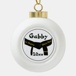 武術アーツファーディグブラックベルトランク セラミックボールオーナメント