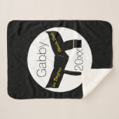 武術アーツファーディグブラックベルト シェルパブランケット (正面(横))