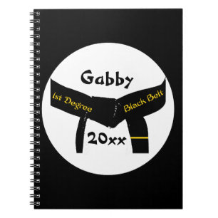 武術アーツファーディグブラックベルト ノートブック